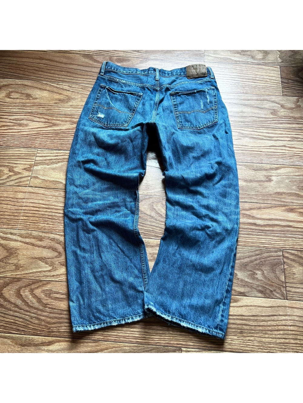 Y2K Vintage American Eagle Distressed Wide Leg Jeans Baggy Streetwear Grunge - Picture 2 of 4